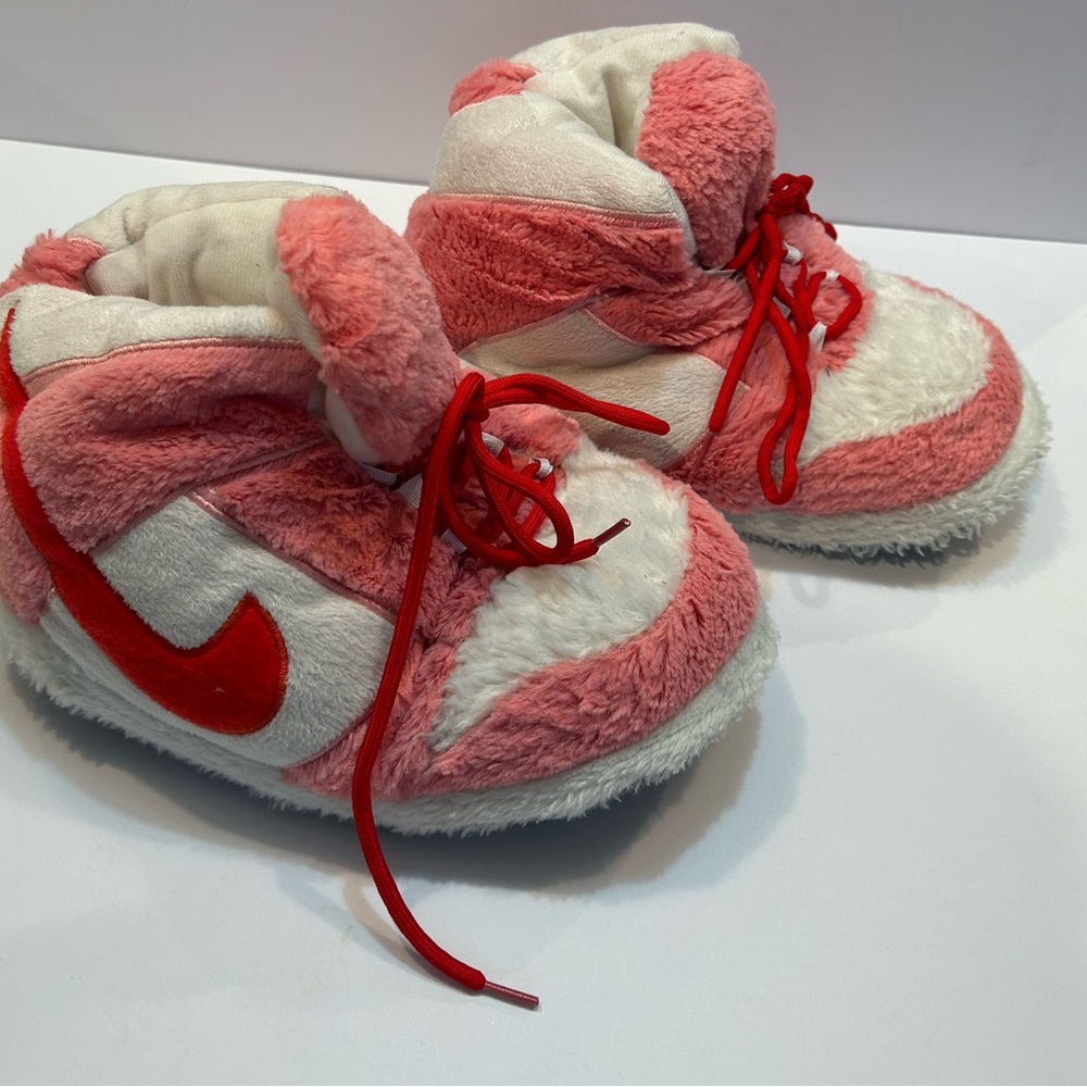 Cozy Pink and White Slippers